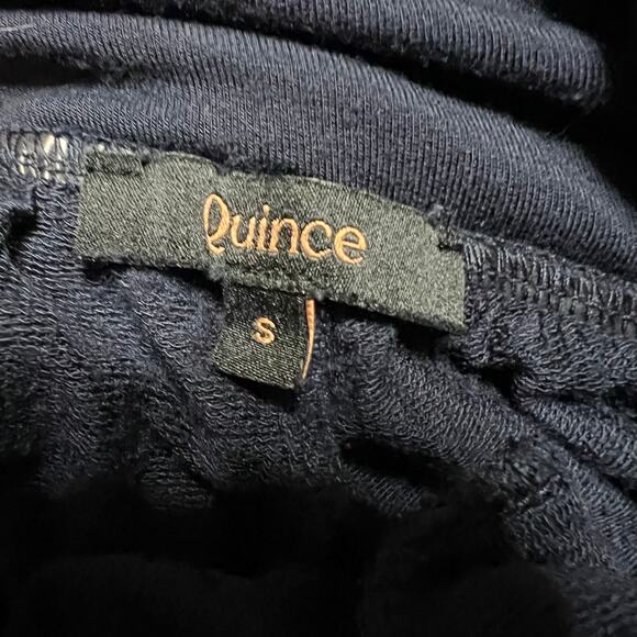 Quince Pants Womens Small French Terry Modal Wide Leg Navy Blue - Picture 4 of 10